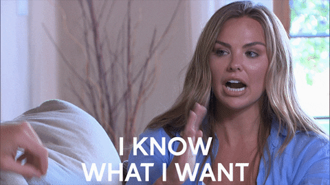 Woman saying 'i know what i want' gif