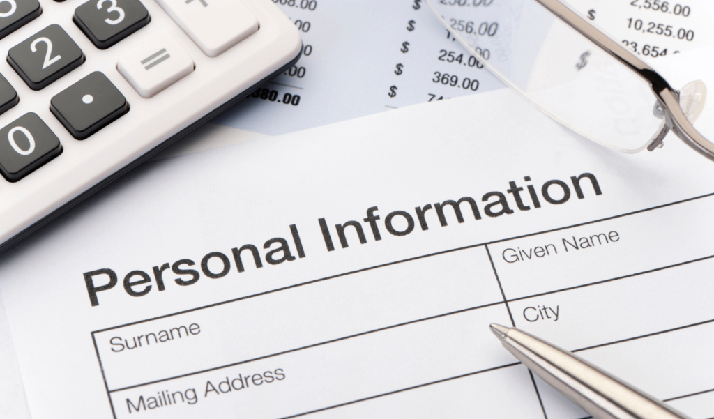a personal information form