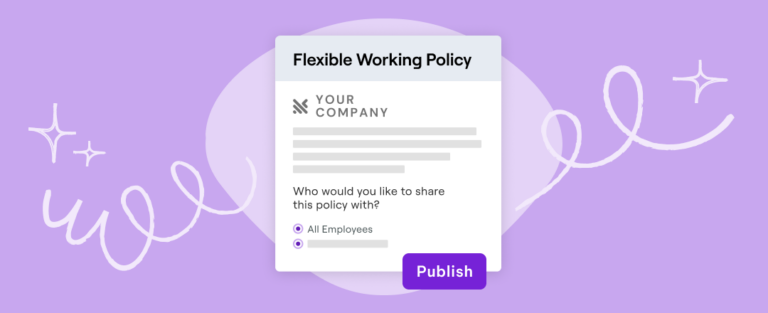 Screenshot showing Employment Hero's features for implementing flexible working policy