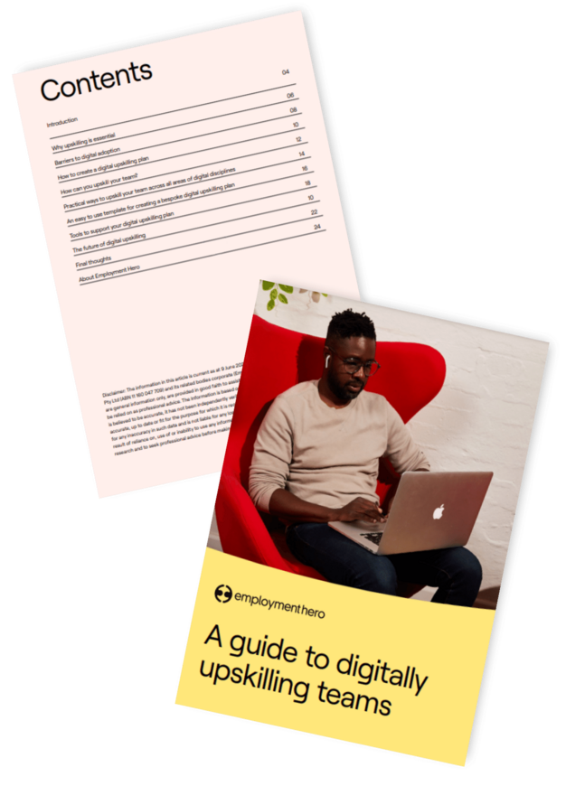 A guide to digitally upskilling teams' by Employment Hero