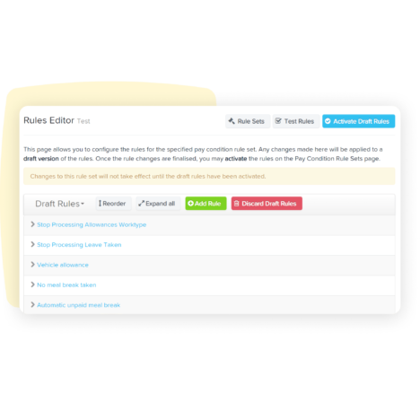 Rules editor