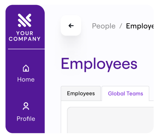 A dashboard of Your Company > Employees