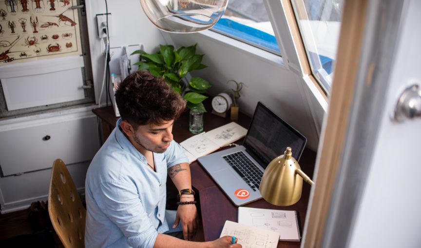 A hr professional filling out documents, contracts and HR policies