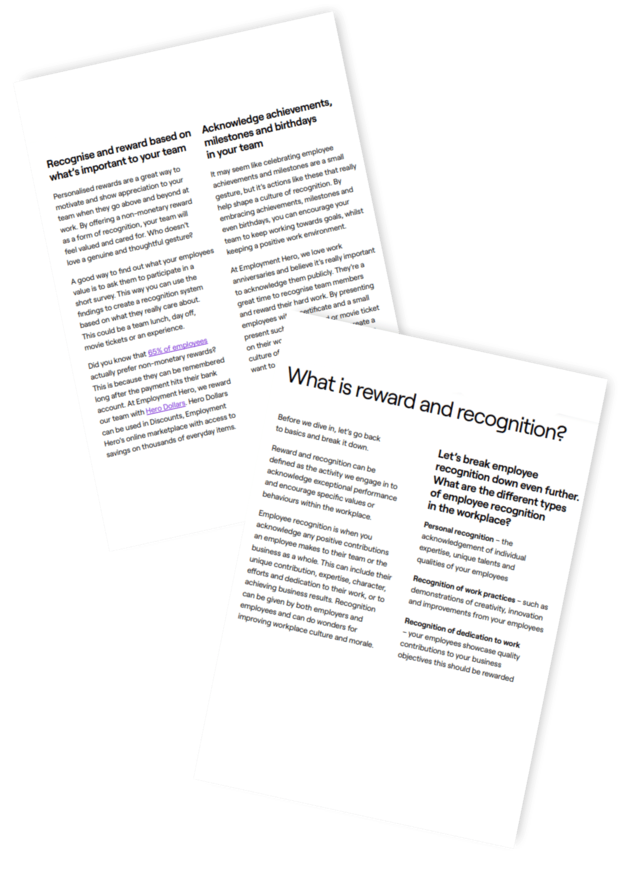 What is reward and recognition?