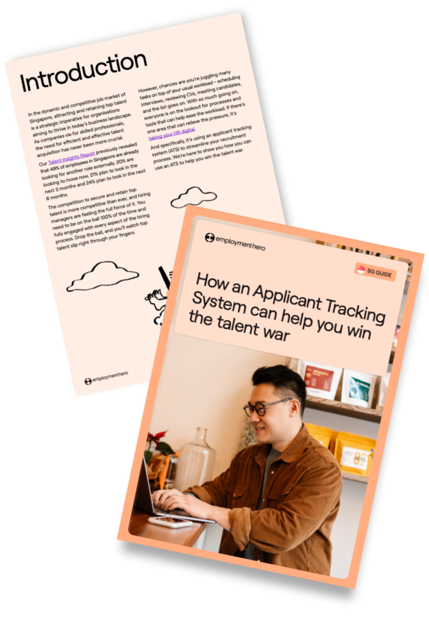 A guide titled 'How an Applicant Tracking System can help you win the talent war'