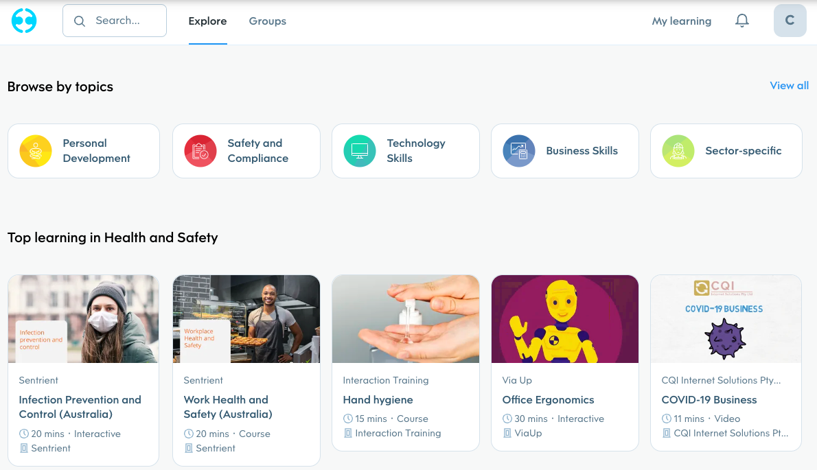 Employment Hero's learning portal