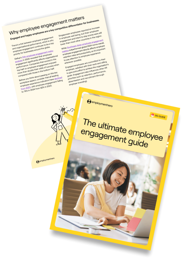 The first and third page of the Ultimate Employee Engagement Guide (SG)