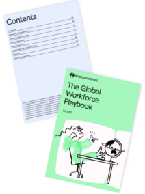 Cover and contents page of 'The Global Workforce Playbook,'