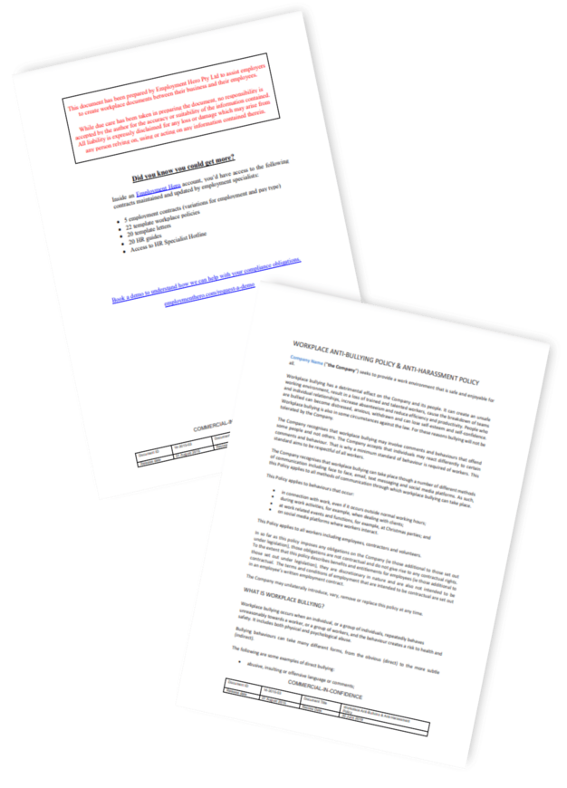 Workplace Bullying and Harassment Policy template