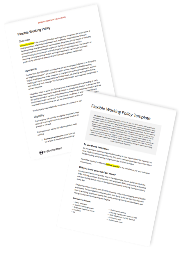 Flexible Working Policy Template