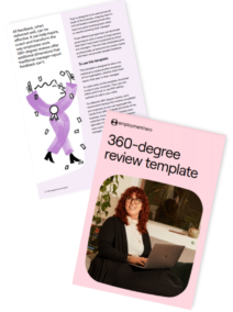 Two-page template titled '360-degree review template'