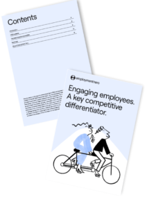 Two-page guide titled 'Engaging employees. A key competitive differentiator.'