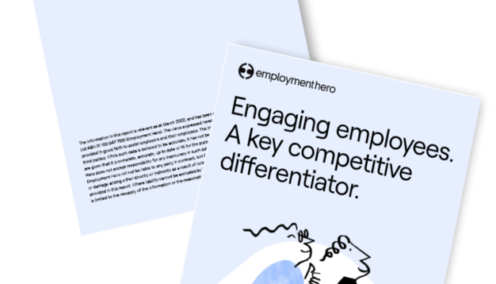 Two-page guide titled 'Engaging employees. A key competitive differentiator.'