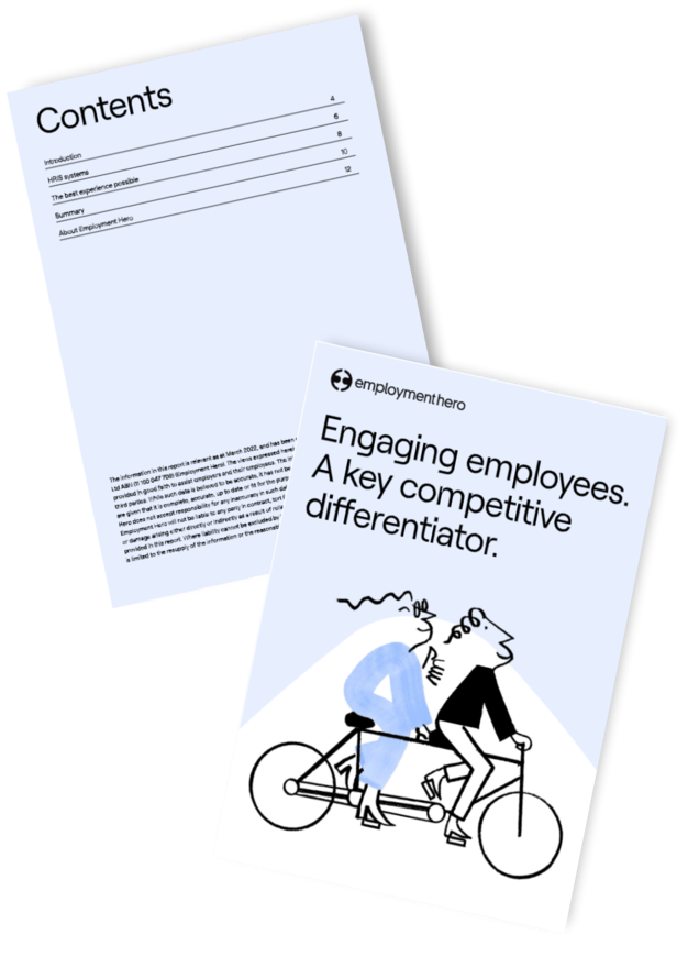 Two-page guide titled 'Engaging employees. A key competitive differentiator.'