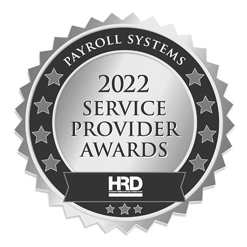 HRD Payroll Systems 2022 Service Provider Awards badge