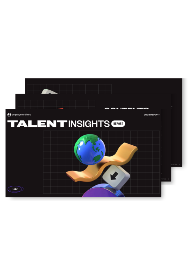 The image shows a presentation cover titled "Talent Insights"