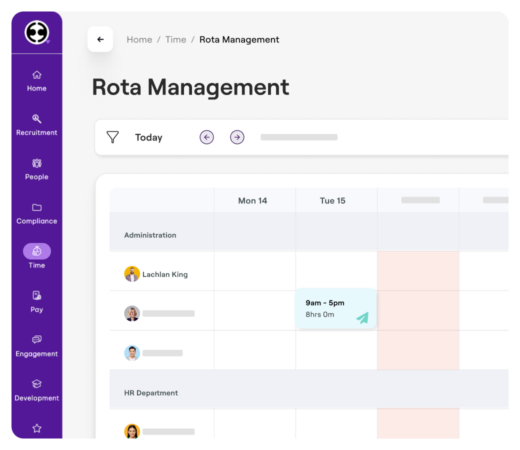 Dashboard for Rota Management