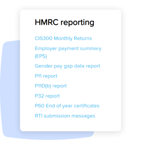 HMRC Reporting Summary