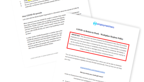 COVID-19 Workplace Hygiene Policy Template