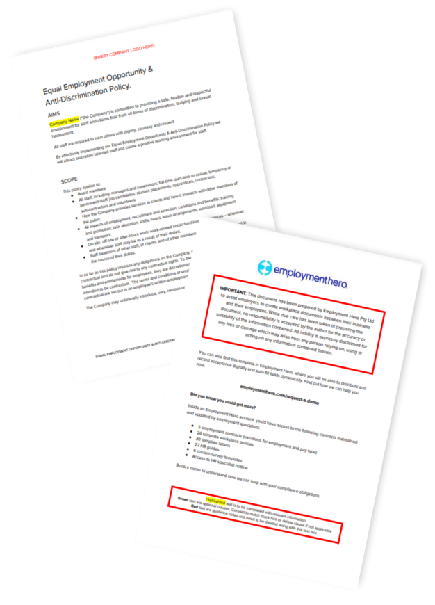 Equal Employment Opportunity & Anti-Discrimination Policy Template