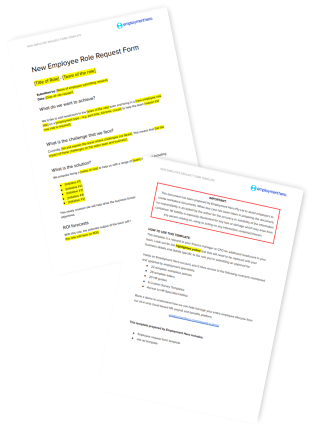 New Employee Role Request Form