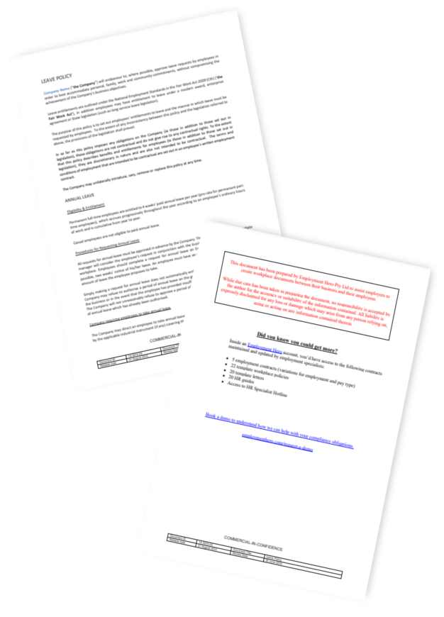 Employee Leave Policy Template