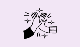 A highfive illustration