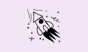 A rocketship illustration
