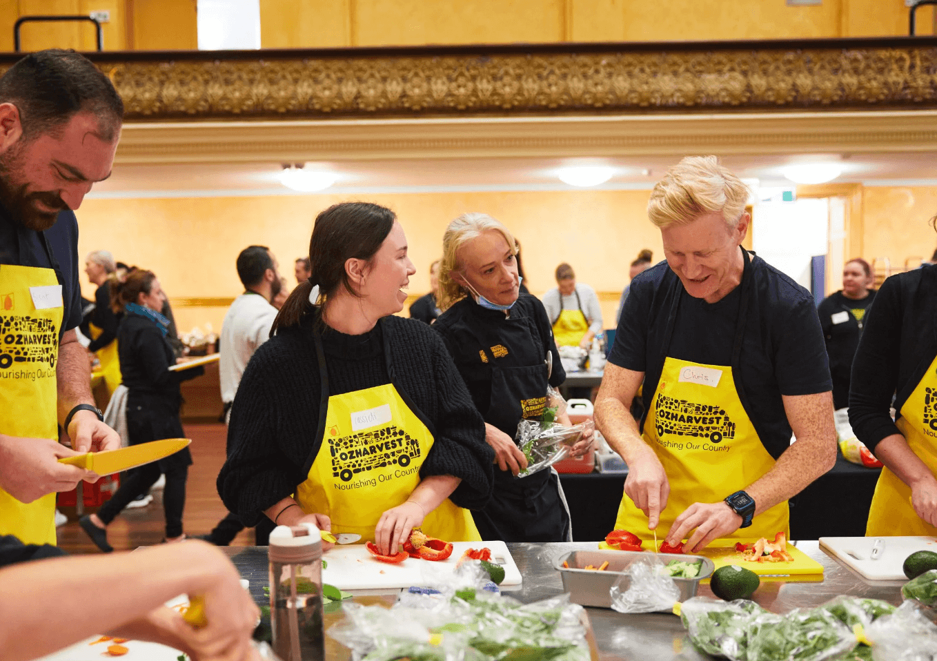 image of people cooking at ozharvest 