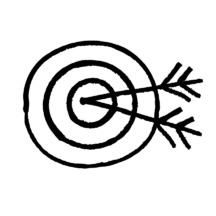 two bullseye on the dartboard graphic
