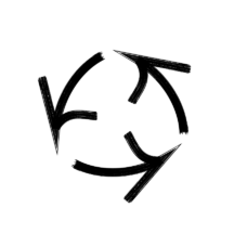 three arrows in a cycle graphic