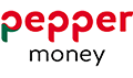 Pepper Money logo with red text for 'pepper' and black text for 'money'