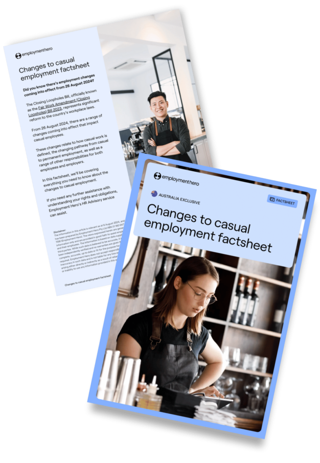 changes to casual employment header